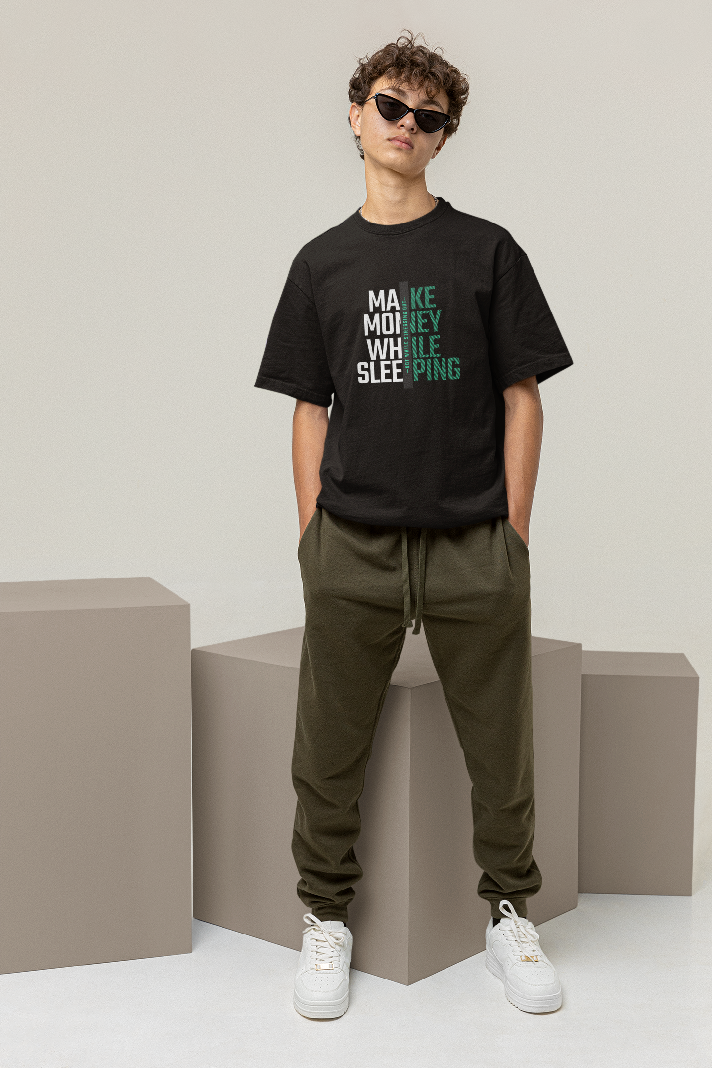 Make Money While Sleeping Oversized Tee